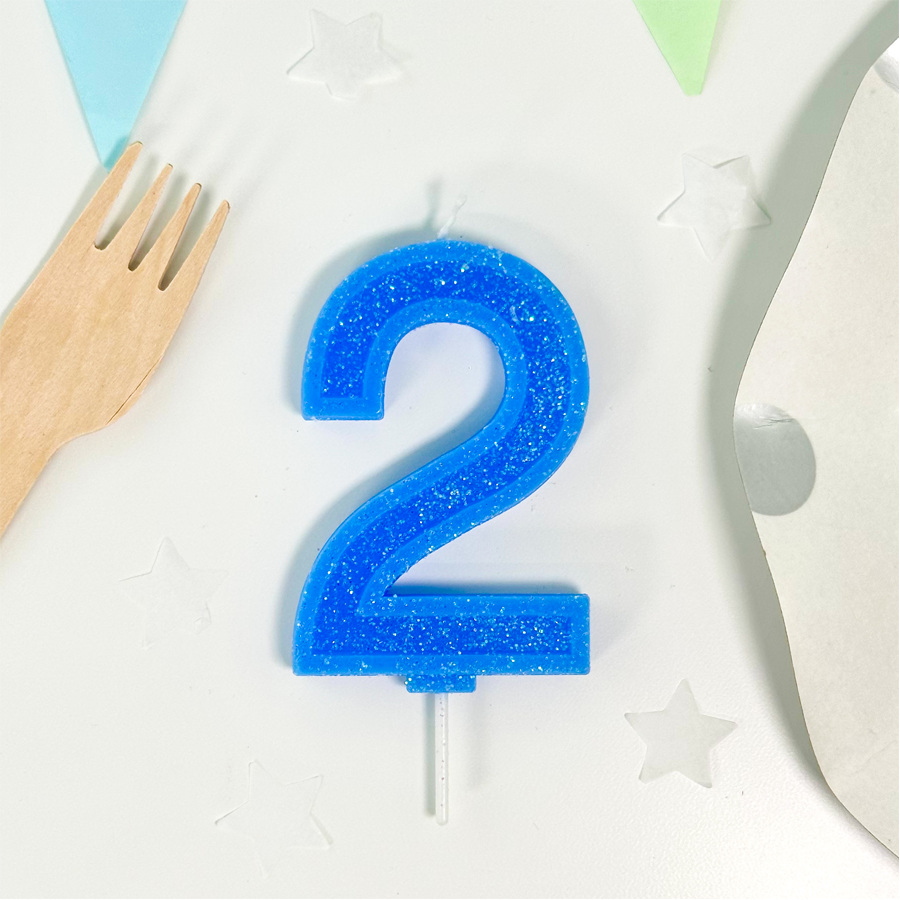 Velas números de colores