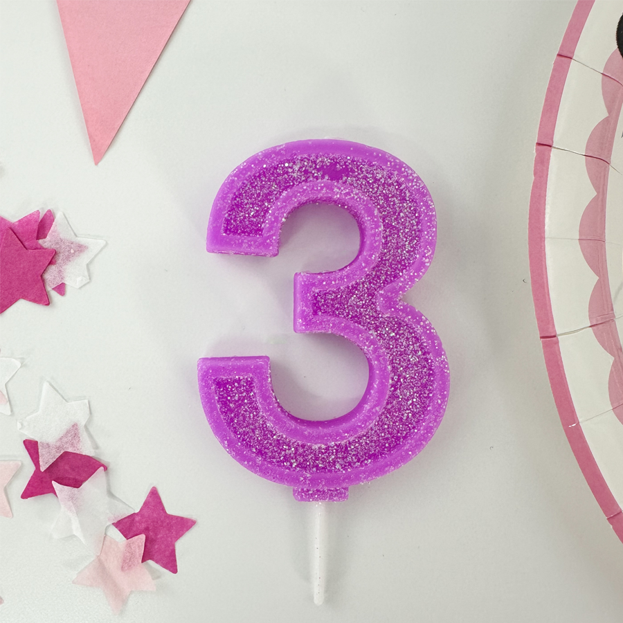 Velas números de colores