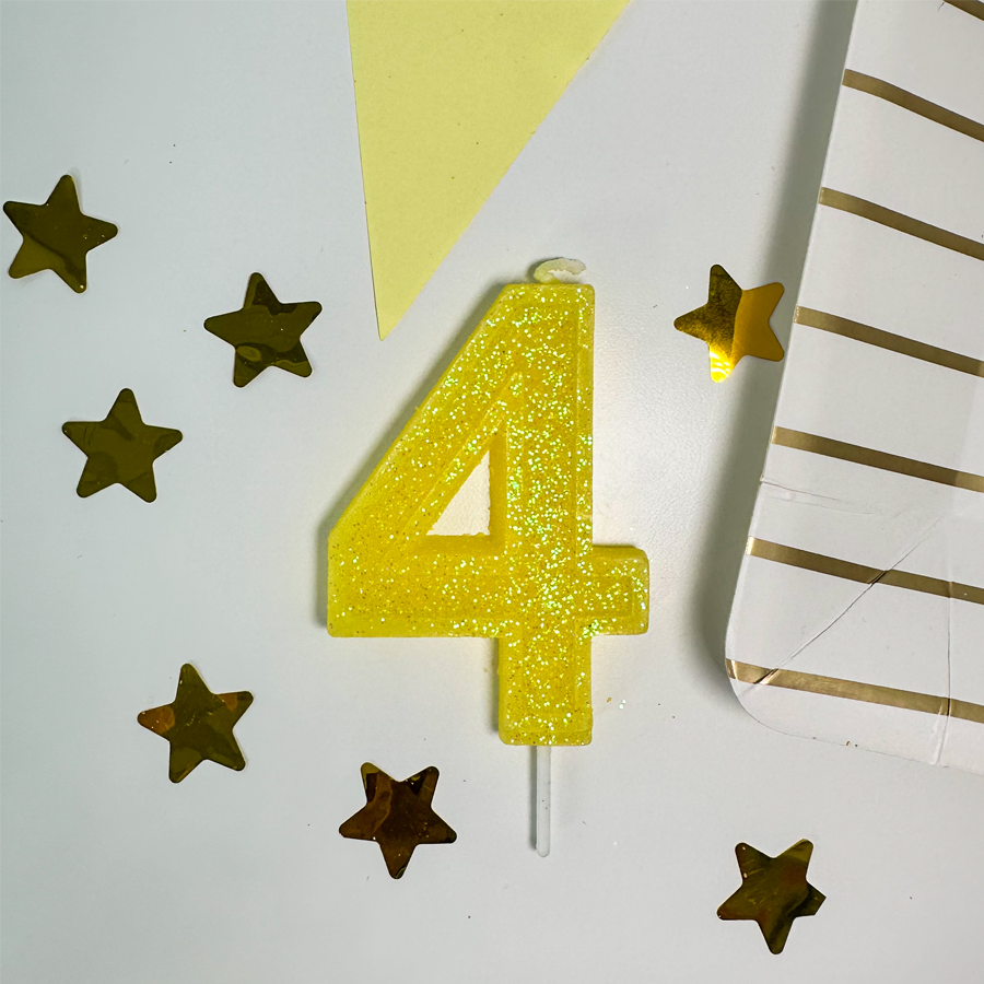 Velas números de colores