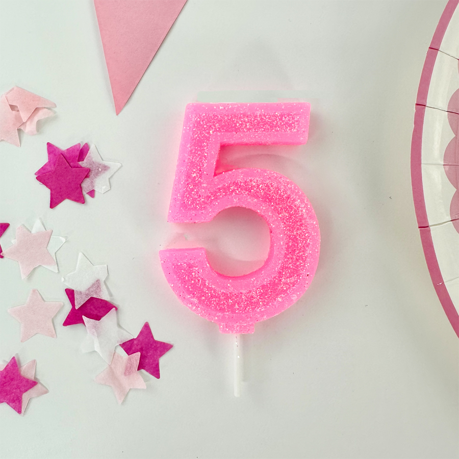 Velas números de colores