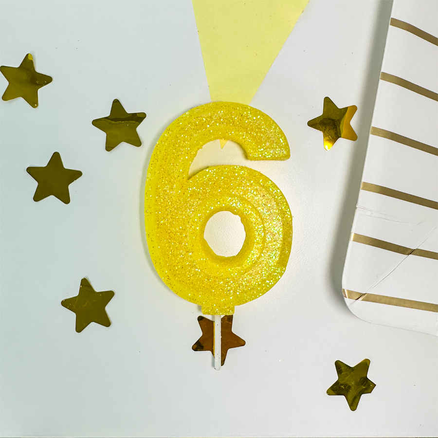 Velas números de colores