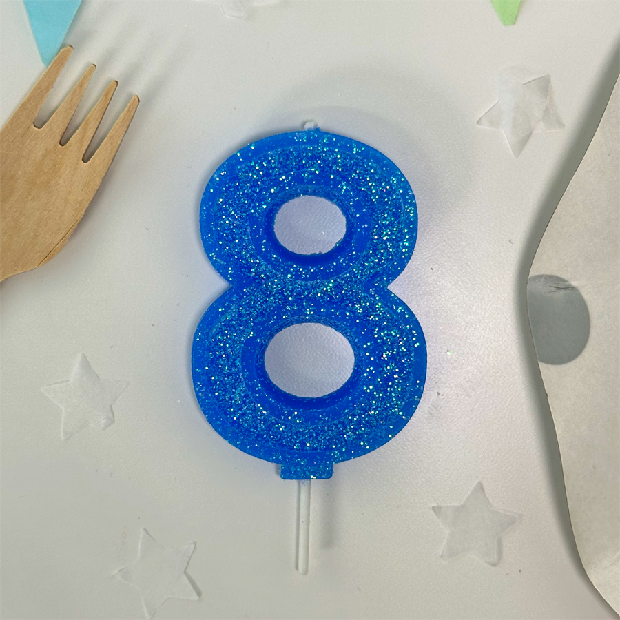 Velas números de colores