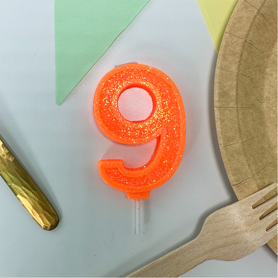 Velas números de colores